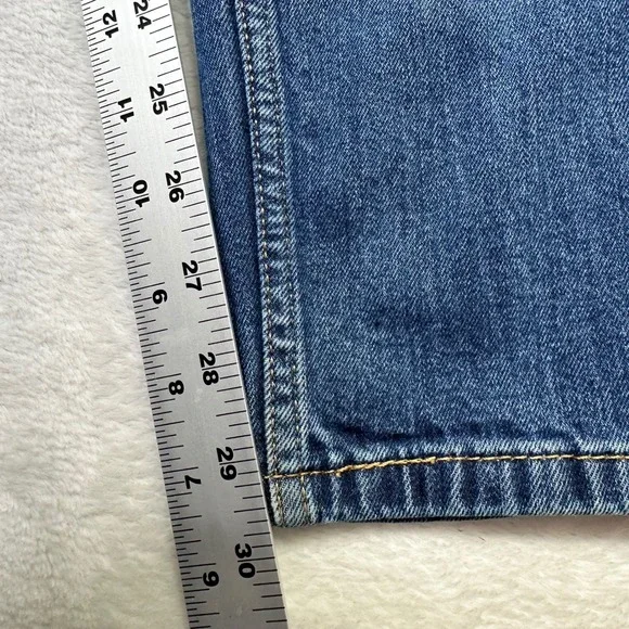 Levi's 505 Jean Mens 38x32 (Fits 26x30) Blue Regular Medium Wash Pants Classic - Picture 7 of 10